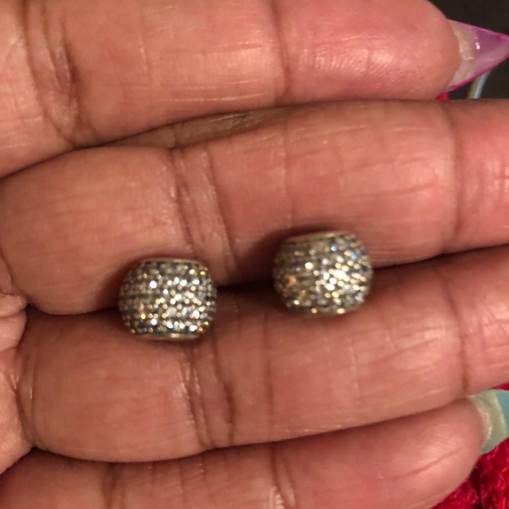 2 Pandora Pave Lights Charms, Clear CZ